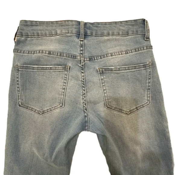 For the Republic Ruffle Trumpet Flare Fringe Bell Bottom Crop Jeans sz 2 / 25 - Picture 4 of 12